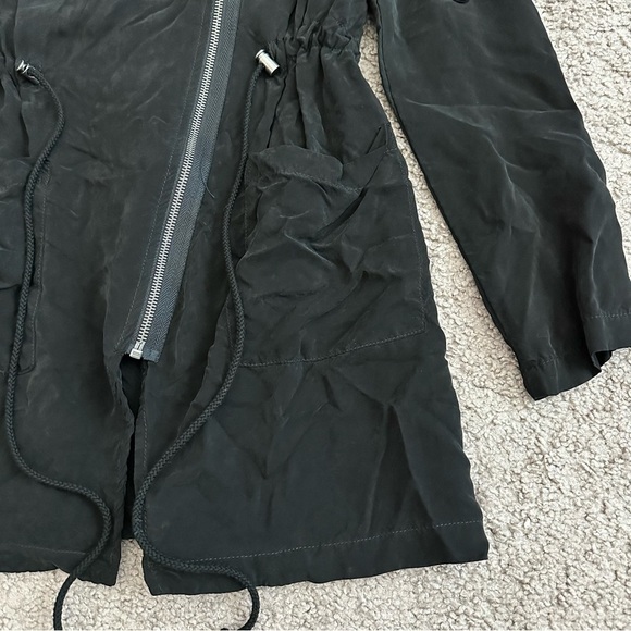 Drew Jacket Womens Size XS Black Asymmetrical Zip Moto Cinch-Waist - Picture 3 of 11